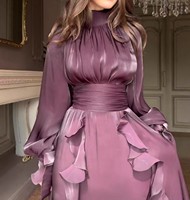 Robes Élégantes et Tendance pour Femme, Coupe Slim, à Volants, Style Français, Nouvelle Collection Été 2026, Vente en Gros pour Boutiques, Motif Uni