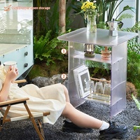 Étagère de rangement en acrylique transparente à rayures, étagère debout multicouche pour la cuisine, le salon