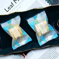 100 pièces sacs en plastique de gâteau maison individuels pâtisserie Dessert Bekary biscuits sacs d'emballage simple service Nougat caramel bonbons sacs
