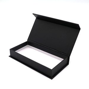 Recyclable Clamshell Packiging Cardboard High End <b>Black</b> Magnetic Closure <b>Gift</b> <b>Box</b> With Logo - Product Image 1