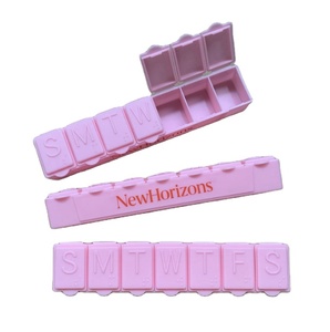 Cheap Custom Logo 7 Day Pill Holder Wholesale Plastic Pill Box for Promotional Gift Gov
