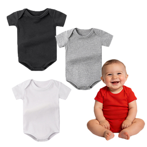 Abbigliamento Estivo per Neonati Tutina 100% Cotone Lavorato a Maglia Manica Corta con Chiusura a Bottoni Carina e Versatile - Product Image 2