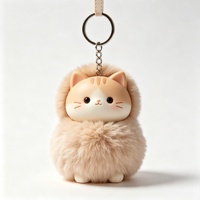 Maßgefertigte Blind Box Plüschtiere mit Vinyl-Gesicht und Plüschkörper, Hochwertige Sammlerfiguren, Cartoon-Katzen-Schlüsselanhänger