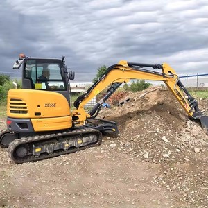 Nouvelle mini-excavatrice sur chenilles XE55E de 5-5,5 tonnes, pelle excavatrice de 5 tonnes de haute qualité avec moteur, pompe, engrenages et PLC au meilleur prix - Product Image 3