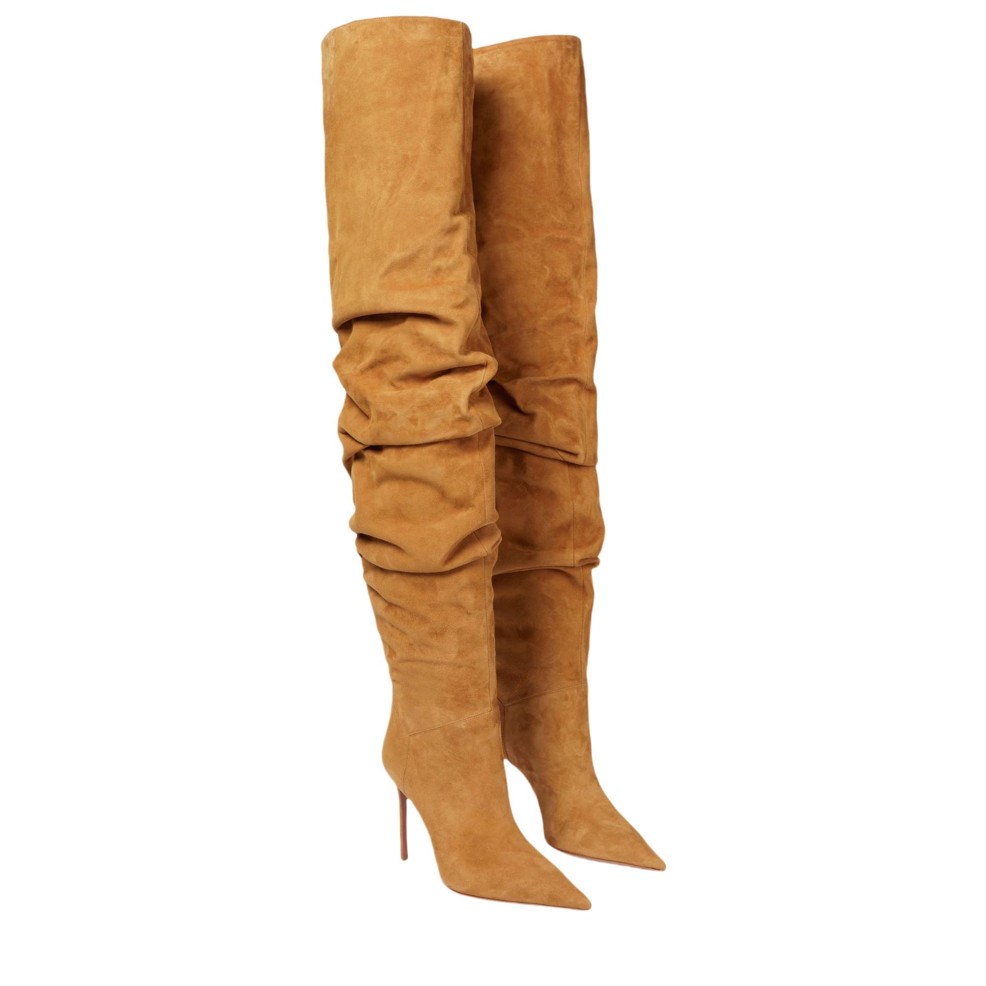 Botas Largas De Mujer Wrinkle Style Big Red - Durable & Stylish