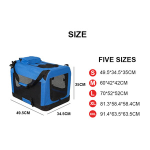 Moderner, stilvoller Hundekäfig aus Oxford-Material, groß, weich, tragbar, faltbar, für verschiedene Hundegrößen und Katzen, reisefreundlich. - Product Image 5