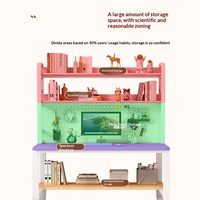 Bureau d'ordinateur avec panneau perforé, idéal pour la maison, adapté aux petits espaces, bureau d'étude pour étudiants, étagère intégrée, roulettes pivotantes, modèle 0626