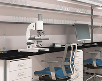 Meuble de laboratoire moderne résistant aux produits chimiques de comptoir Compact Trespa HPL pour poste de travail de laboratoire