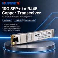 Module émetteur-récepteur SFP+ RJ45 en cuivre 10GBASE-T à faible consommation, remplacement plug-and-play pour mise à niveau de 1G à 10G
