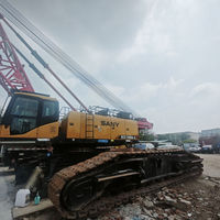Grue sur chenilles SANY SCC1500A-6 d'occasion, 150 tonnes, grue de levage robuste, treuil sur chenilles pour chantier de construction