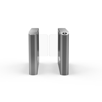 Barrière pivotante durable en acier inoxydable 304 avec lecteur d'empreintes digitales pour système de sécurité de campus