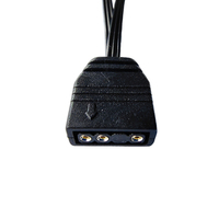 Kabel Splitter ARGB 5V 3Pin yang Dapat Diatur Alamatnya, Kabel Y 1 ke 2 untuk Casing PC, Kipas Pendingin Ganda, Koneksi Sinkronisasi Lampu RGB