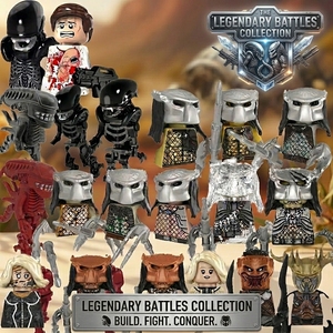 Figurines d'action de la série de films Alien Predator, blocs de construction, briques, poupées à assembler, MOC DIY, 40 pièces, jouets en plastique ABS pour les 14 ans et plus - Product Image 1