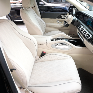 Reemplazo de fundas de asiento de cuero para automóvil para <span class=keywords><strong>Mercedes</strong></span>-Benz AMGGLS63 (2020-2025)-Pearl Silver Grey Beige <span class=keywords><strong>Luxury</strong></span> <span class=keywords><strong>Maybach</strong></span> Edition - Product Image 3