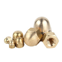 Vente directe d'usine, écrous décoratifs en laiton et cuivre en forme de capuchon, écrous hexagonaux en forme de gland avec capuchon en cuivre, type M3 M4 M5-M24