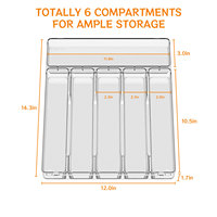Vaisselle de cuisine à un étage en plastique moderne Compartiment de rangement Plateau rétractable Fourchette Baguettes Cuillère Classification
