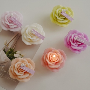 Geurstokjes met pioenroosvorm, op maat gemaakte aromatherapie Valentijnsdag cadeau, geurkaarsen voor thuis, bruiloft, decoratieve bloem, aromatische kaarsen - Product Image 1