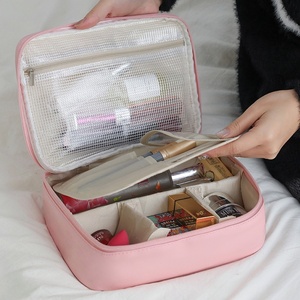 Waterproof Large PU Zipper Fashion Letter Pattern Portable Handheld <strong>Makeup</strong> Bag <strong>for</strong> Women Travel <strong>Storage</strong> - Product Image 3