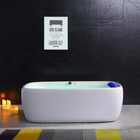 Baignoire Spa Moderne en Acrylique avec Cascade de Bulles d'Air et Massage, Design Écologique pour Salles de Bain d'Hôtels et Villas