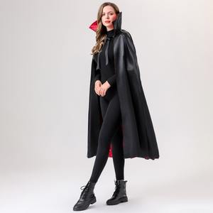Großhandel Sexy Vampir Umhang für Erwachsene Frauen Schwarz Rot Cape Halloween Kostüme die Vampire Frau Look - Product Image 4