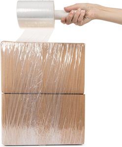 Extra thick 80 gauge stretch wrap strong self-adhesion and tear resistance. Comes with convenient handle for easy use - Product Image 5