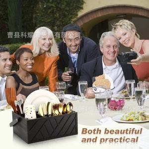 Wooden Cutlery <b>Box</b> With Dividers Large Capacity <b>Storage</b> Organizer For <b>Kitchen</b> Desktop Use - Product Image 3
