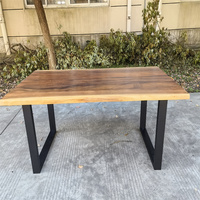 Grande table de banquets en noyer massif personnalisée haut de gamme