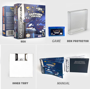 Pokemoned serie smeraldo foglia verde fuoco rosso zaffiro rubino USA versione lamina metallica finitura giochi cartuccia scatola manuale per GBA - Product Image 4