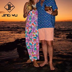 Hawaii Maxi <b>Dress</b> Custom Digital <b>Printing</b> Beach <b>Dress</b> 100% Finest Quality Rayon Summer Casual <b>Dresses</b> for Women - Product Image 5