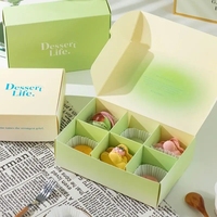 Boîtes à gâteaux en papier de qualité alimentaire personnalisées, imprimées, blanches, avec compartiments, insert pour biscuits, emballage de cupcakes sucrés