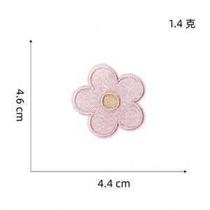 Self Sticker Embroidered Exquisite Macaron Color Flower Patches for Clothes Bag Decoration - Product Image 6