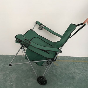 Mới Đến Ngoài Trời Đồ Nội Thất Gấp Cắm Trại Mát Ghế Với Bánh Xe - Product Image 5