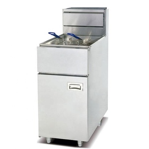 Freidora de Gas de acero inoxidable 304, 1 tanque, 2 cestas, sin aceite, freidora doble, freidora de Gas comercial con <span class=keywords><strong>propano</strong></span> - Product Image 5