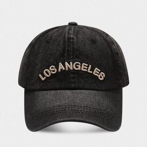 Gorra de Béisbol Retro Americana Azul Denim con Bordado de Los Ángeles, Estilo Deportivo y Urbano - Product Image 6