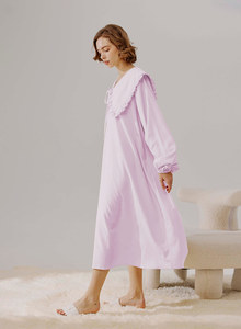 Pigiama Personalizzato per Ragazze, <span class=keywords><strong>Camicia</strong></span> da <span class=keywords><strong>Notte</strong></span> a Maniche Lunghe, Vestito da <span class=keywords><strong>Notte</strong></span> Principessa Carino, Abbigliamento da <span class=keywords><strong>Notte</strong></span> per Donne, <span class=keywords><strong>Camicia</strong></span> e Pigiama - Product Image 3