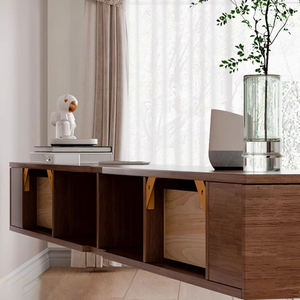 Nouveau <span class=keywords><strong>meuble</strong></span> <span class=keywords><strong>TV</strong></span> flottant de luxe italien à LED, <span class=keywords><strong>blanc</strong></span> crème, pour salon, hôtel, maison, <span class=keywords><strong>meuble</strong></span> de rangement moderne - Product Image 5