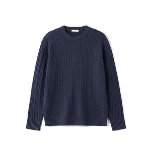 Maglione da <span class=keywords><strong>Uomo</strong></span> di Alta Qualità 2025, Pullover a Maniche Lunghe Personalizzato, Collo Alto a Trecce, Ricamato, Classico - Product Image 4