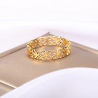 Nouvelle bague en acier inoxydable pour étudiante, motif cœur creux symbole dollar, personnalisée, simple, pour femme