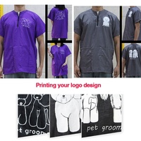 Résistant aux cheveux professionnel Logo personnalisé respirant animalerie toiletteur vêtements de travail toiletteur pour animaux de compagnie tenue toiletteur uniforme