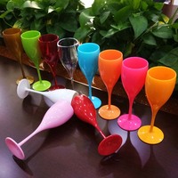Flûtes personnalisées BST avec logo, orange, incassables, écologiques, durables, classiques, personnalisées pour les fêtes, 175 ml