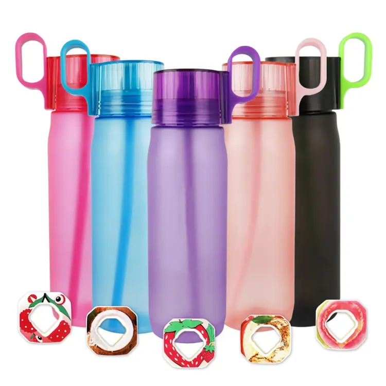 BPA Free Tritan Plastic Starter Up Set Drinking Bottles 0 Sugar 0 Calorie Fruit Flavored Air Up Water Bottle With 7 Flavor Pods