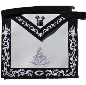 Delantal de cuero Master Mason al por mayor con logotipo bordado a mano e insignia cosida característica magnética - Product Image 5