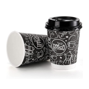แก้วกระดาษสองชั้นแบบใช้แล้วทิ้ง เกรดสำหรับอาหาร กันน้ำ สำหรับกาแฟ น้ำแร่ เครื่องดื่มชูกำลัง - Product Image 3