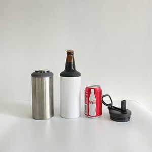 Free Shipping 12Oz 4 in 1 <b>With</b> <b>Flip</b> <b>Top</b> Lid Beer Holder Blank Sublimation Can <b>Bottle</b> Cooler - Product Image 3