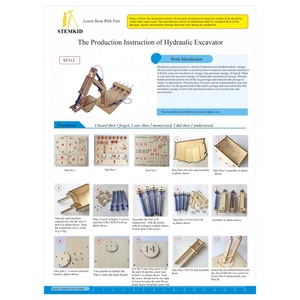 <span class=keywords><strong>Jouet</strong></span> éducatif en bois pour enfants, excavatrice hydraulique à monter soi-même - Product Image 3