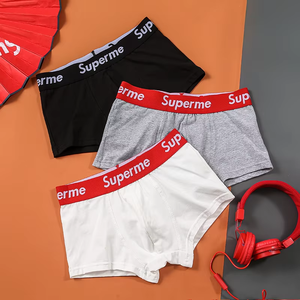 Calzoncillos de Algodón Superme para Hombre, Cintura Media, Cinturilla Ancha, Holgados, Transpirables, Talla Grande, Ropa Interior Diaria - Product Image 1