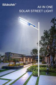Wakatek Tất Cả Trong Một Năng Lượng Mặt Trời Ánh Sáng Đường Phố 150wh LiFePO4 Pin 35W Mono A + Bảng Điều Chỉnh Ngoài Trời LED Đèn Đường Nhà Máy Bán Buôn - Product Image 6
