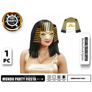 Maschera festiva per Costume da Cleopatra in PVC e seta maschera per il viso per Halloween natale e feste di Pasqua modello #42306