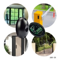 Système d'alarme de sécurité extérieur Aiba Smart Home avec télécommande à code d'apprentissage, capteur à faisceau unique, étanche IP55, portée 20m