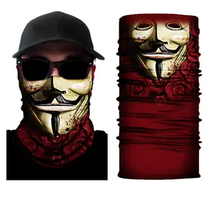 New Style 3D Punisher Print Mask Men Bandana Venom Neck Gaiter Cyclist Face Hiking Masks Bandanas Headband Ski Balaclava Scarf
